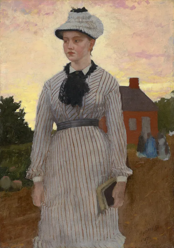 The Red School House (1873) by Winslow Homer